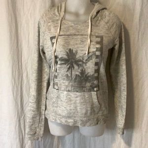 Palm Tree Film Gray Lightweight Hoodie Women’s Medium
